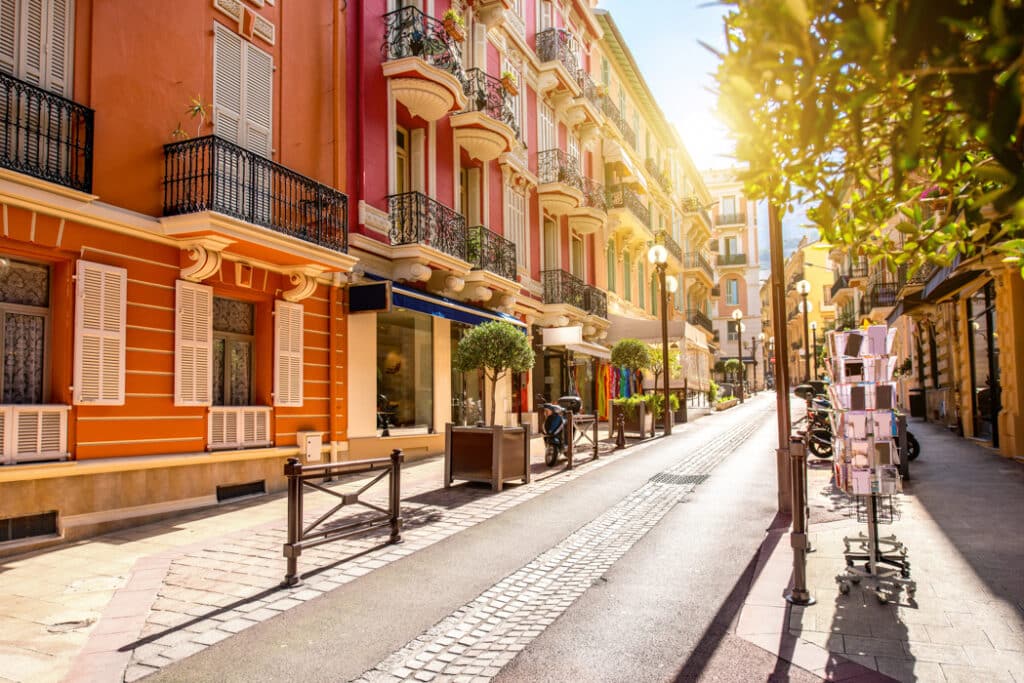 Pretty streets of Monte carlo in Monaco