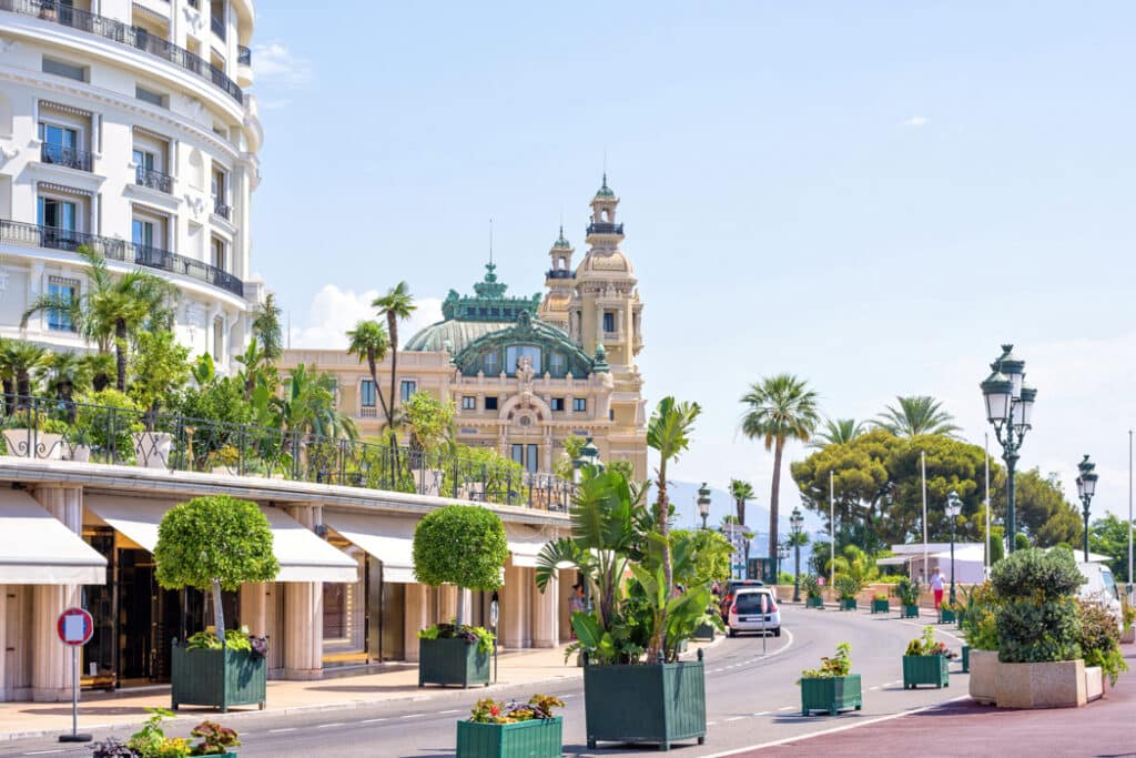 Streets of Monaco on a sunny day