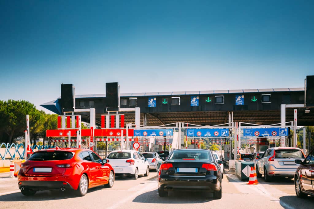 Toll booths near Nice, France